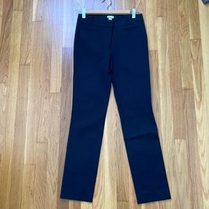 J.Crew NWT straight leg + full length black stretch dress pant. Size 2R